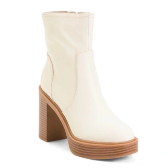 New Dolce Vita Calory Chelsea Boots Ivory Stella Cinzia bootie boho hipster - Picture 2 of 14